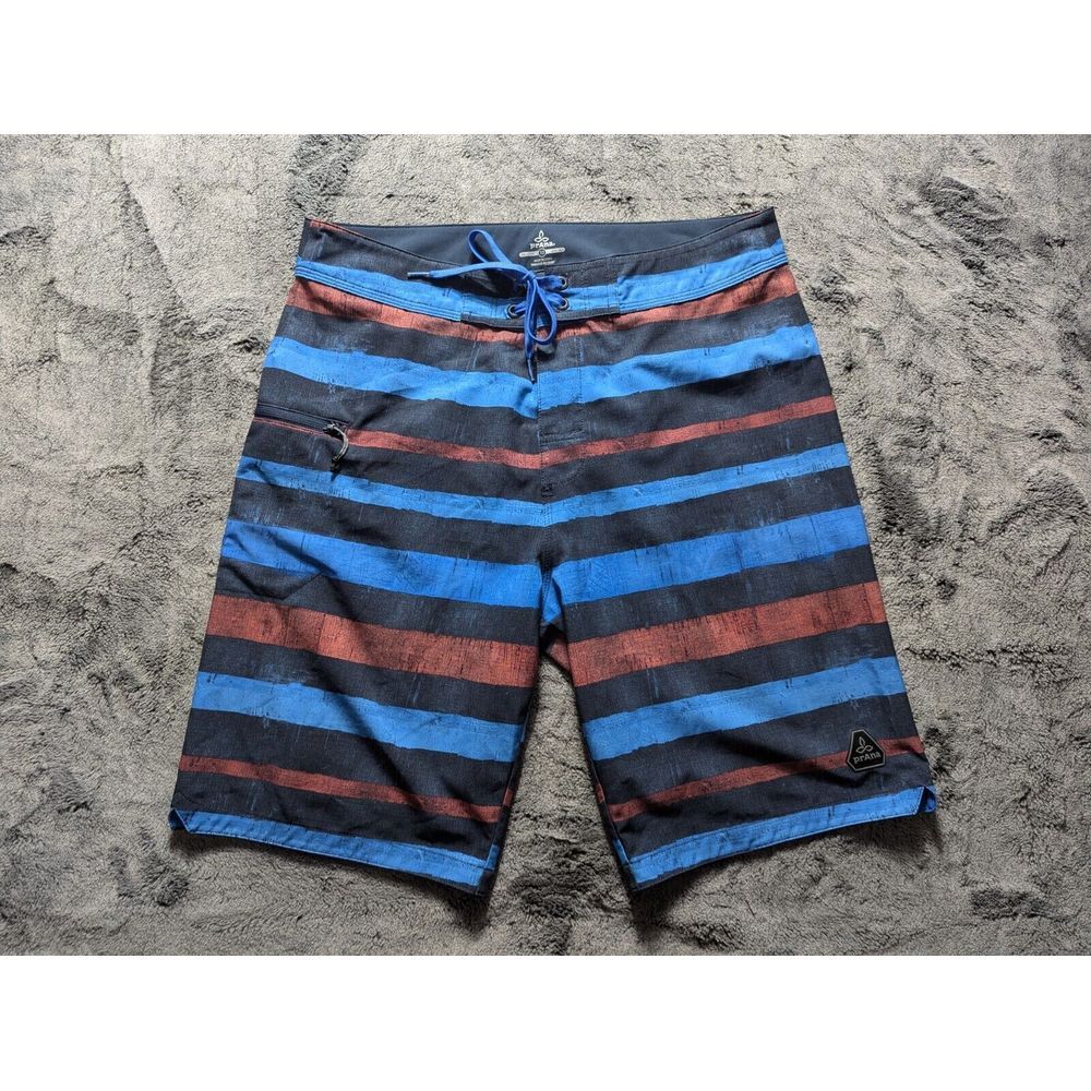PrAna Swim Shorts UPF 50+ Men's Size 32 Striped